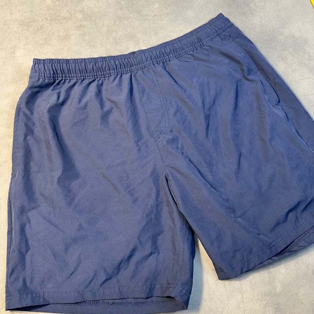 LRD Performance Shorts Men Large Navy Blue Elastic Waist Lined Excellent